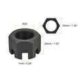 thumbnail image 2 of Uxcell M24x1.5mm Hexagon Slotted Nut, Grade 4.8 Carbon Steel Hex Castle Nuts, Black, 2Pack, 2 of 6