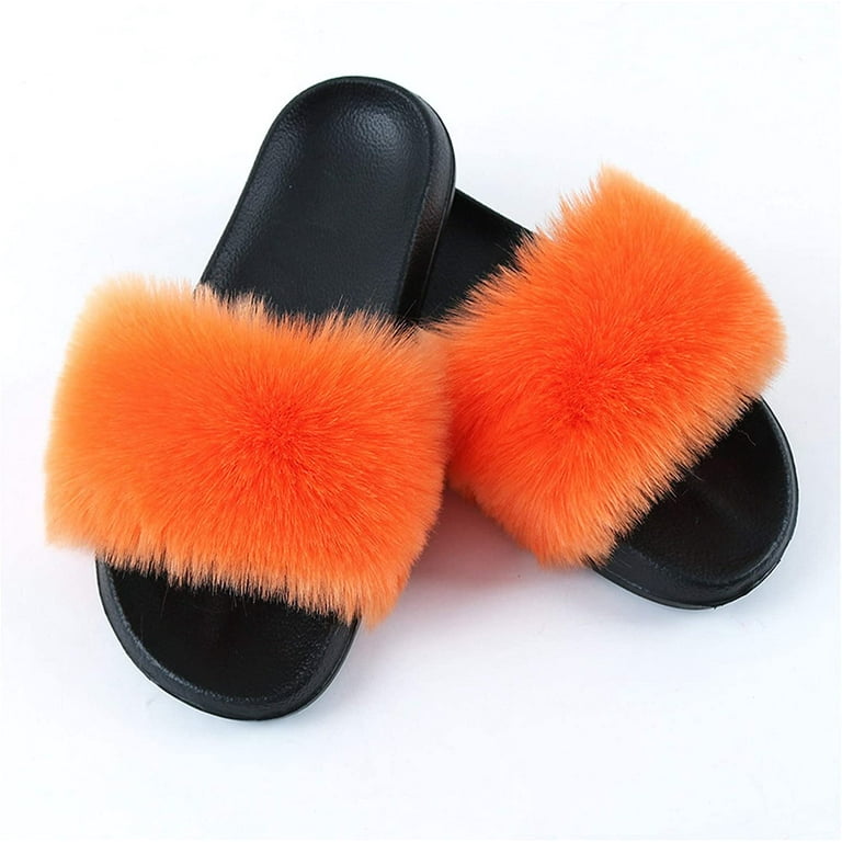 DanceeMangoo Summer and autumn fur slippers non slip home multi