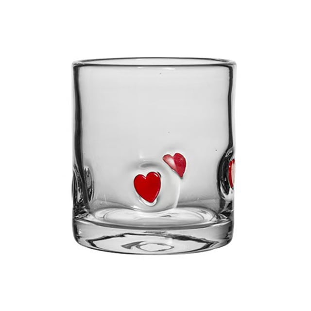 Vasos de vidrio sin tallo con temática navideña, diseño de textura única, decoración para fiesta de Acción de Gracias y Navidad.