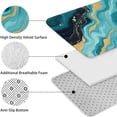 thumbnail image 5 of Blue and Gold Marble Sparkle Waves Pattern Bathroom Rugs Sets 3 Piece,Toilet Cover Set,Absorbent Non Slip Bathroom Mats Sets with U-Shaped Contour Rug Toilet Rug Set, 5 of 5