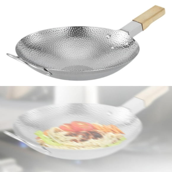 Sartén salteado wok versátil cocina freír sartén antiadherente sartén de cocina de chef hammonedas secas para gas para gas/electricidad 39.5 x 23.5 x 5.2 cm