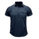 thumbnail image 1 of Mens Camisas de Manga Corta Color Sólido Botón de Solapa Bolsillo Turndown Collar Blusa para Negocios Informales, 1 of 4