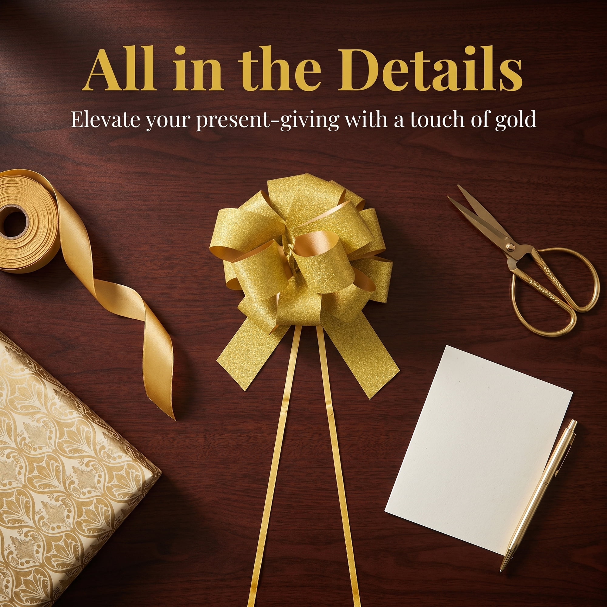 Unique Bargains Multi-Layered Star Bows for Decoration and Gift Wrapping Purposes Gold