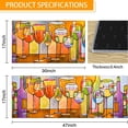 thumbnail image 3 of Colorful Wine Kitchen Rugs and Mats Set Set of 2s - 17x47+17x30 - Non Skid and Washable Anti Fatigue Mats for Kitchen Floor - Cushioned Runner Rugs Kitchen Mats for Standing, 3 of 7