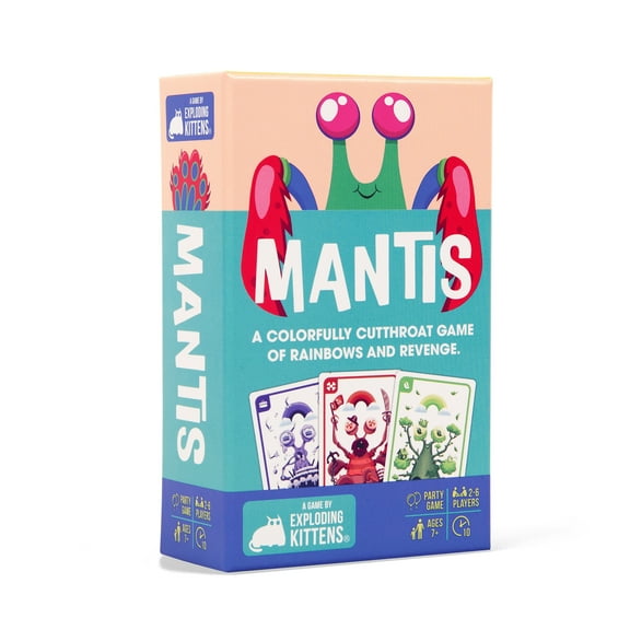 Exploding Kittens Mantis 2-6 Players - Ages 7  - 10 Minutes to Play - Cutthroat Matching Card Game - Ideal for Party, Family Game Night, Kid and Adult
