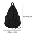 thumbnail image 2 of Mochila con cordón FLhrweasw Correa ajustable unisex Negro, 2 of 9