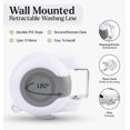 thumbnail image 2 of Outdoor Retractable Clothesline, 13m Expandable Wall Mounted Clothes Drying Rack with 2 Clothesline, for Bathroom Balcony Garden Indoor Travel, 2 of 5
