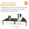 thumbnail image 4 of K&H Pet Products Original Pet Cot Replacement Cover (Cot Sold Separately) Chocolate/Black Mesh X-Large 50 X 32 Inches, 4 of 8