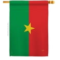 thumbnail image 2 of Breeze Decor 08310 Burkina Faso 2-Sided Vertical Impression House Flag - 28 x 40 in., 2 of 2