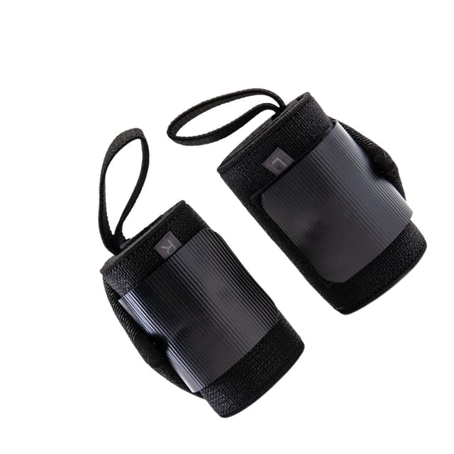 koolsoo 2 Pcs Sangles de Poignet Entraînement Physique Attelle de Poignet pour Dynamophilie Culturisme Exercice Noir