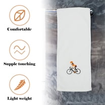 OATIPHO White Cotton Bath Towel Thickened Soft Absorbent Hand Towel for Home Use