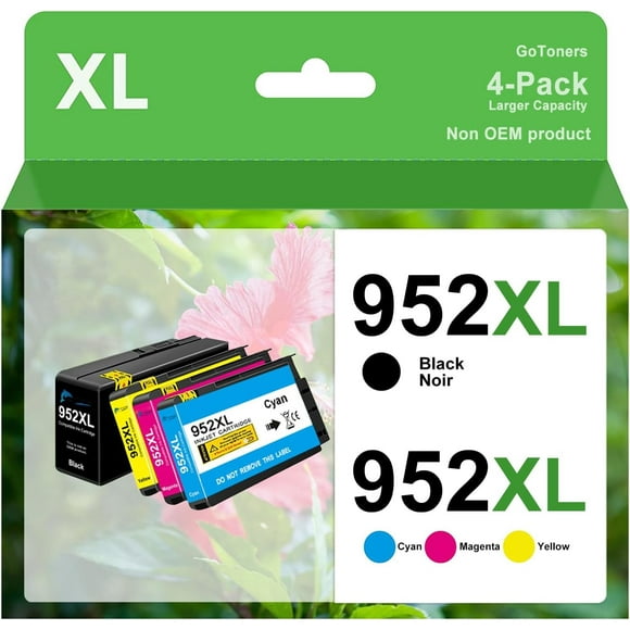 TRAHOO-952XL Compatible Ink Cartridges Combo Pack Replacement for HP 952 XL Works with OfficeJet Pro 8710 8720 7740 8210 7720 8740 8730 Printer (4 Pack, BCMY)