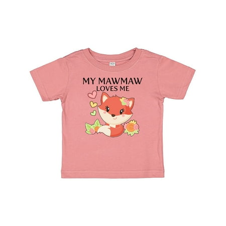 

Inktastic My Mawmaw Loves Me- little fox Gift Baby Boy or Baby Girl T-Shirt