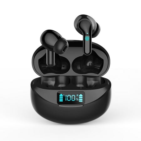 Bluetooth Headphones, Wireless Earbuds 5.0 Auto Pairing HiFi Stereo Sound True Wireless Earbuds in Ear Bluetooth Earphones Binaural Call Headset with Built in Mic and Charging Case for Sports