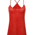 thumbnail image 3 of FashionOutfit Women's Basic Solid Burn Out Strap Tank Tops, 3 of 3