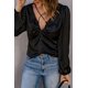 thumbnail image 2 of ABPHQTO Top de manga larga abullonada con cuello en V y estampado floral para mujer, 2 of 5