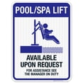 thumbnail image 1 of Notice Available Upon Request Sign, Pool Sign, (SI-6765), 1 of 1