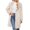 Beige, variant on XFLWAM Womens Fuzzy Fleece Jacket Sherpa Trench Coat Trendy Double Breasted Open Front Long Cardigan with Pocket