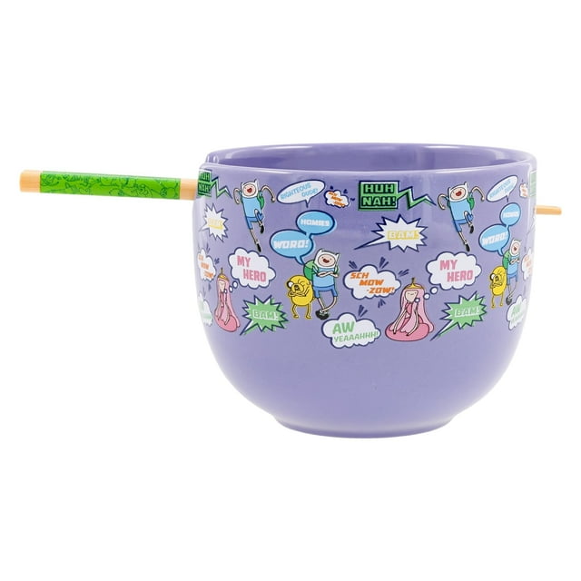 Juego de vajilla Silver Buffalo Adventure Time Quotes Ceramic