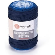 Yarn Art Macrame Cotton Spectrum Macrame Cord 8.80 Oz, 246.06 Yds 80% Cotton Macrame Rope Multicolor Macrame, Colorful Macrame Yarn Weight Worsted - Aran(4) (1316)