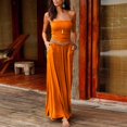thumbnail image 2 of Robe Longue d'Été Sans Bretelles pour Femmes, Épaules Dénudées, Maxi Robe de Plage avec Poches, 2 of 6