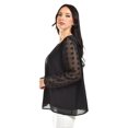 thumbnail image 2 of Blusa de mangas con relieve Roman Fashion Juvenil 5107 Negro, 2 of 5
