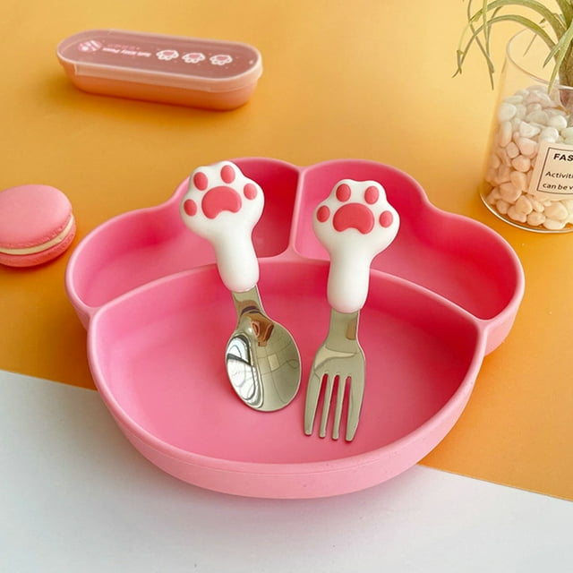 YAOMOBB Cartoon Spoon Cute Cartoon Spoon Easy to Clean Mini Spoon with Paw Design for Daily Use