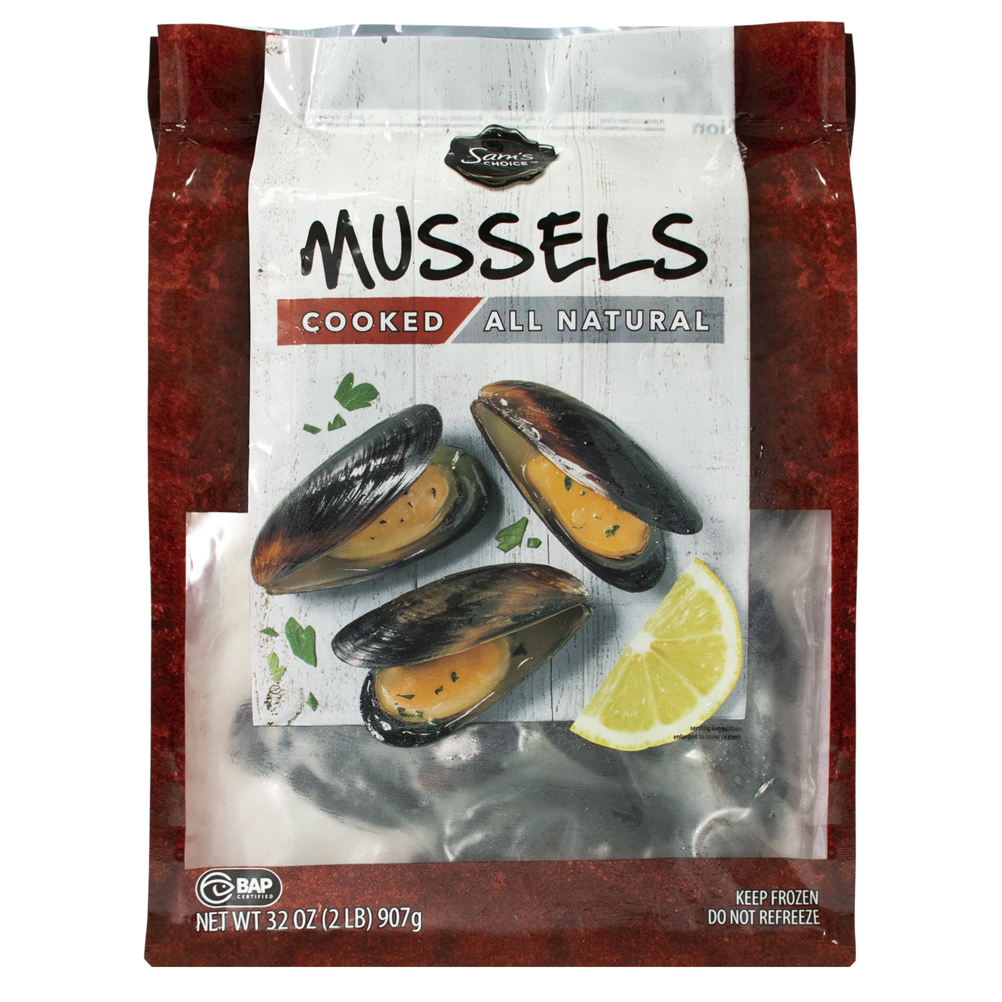 Walmart Seafood Frozen Mussels 2lb