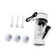 thumbnail image 4 of Bolsa de bolas de golf PU Cuero con 3 bolas y 3 camisetas con gancho Ligero Portable Golf Accesorio de golf Organizador de bolsa de almacenamiento, 4 of 8
