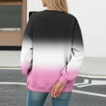 thumbnail image 4 of Xuyuer Women's Fashion Printed Long Sleeve Loose Blouse, Round Neck Hoodless Sweatshirt for Casual Spring Wear, Weekend Outings and Cozy Layering, 4 of 5