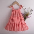 thumbnail image 3 of Ketyyh-chn99 Summer Dresses 2024 Short Sleeve Dress for Girls Summer Beach Casual Sundress Pink,12-18 Months, 3 of 5