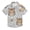 Tigers Face and Triangles, variant on Dailycode Small Short Sleeve Button Down Shirts Cute Tigers with Leaves Casual Shirt 3-10 Years