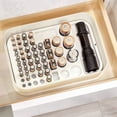 thumbnail image 4 of iDesign Recycled Plastic Divided Battery Organizer Insert, 7.6" x 11.1" x 1", Coconut, 4 of 6