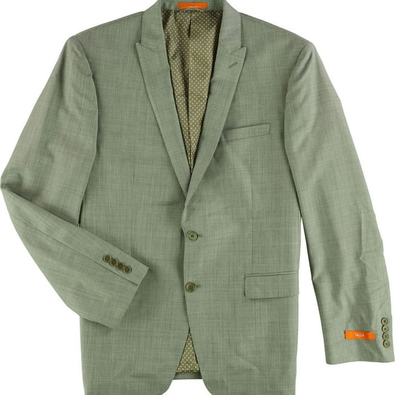 Tallia Mens Modern Two Button Blazer Jacket, Grey, 44 Regular