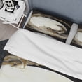 thumbnail image 4 of Designart "Waves of Golden Glamour I" Abstract Marble Bedding Covert Set - Modern Black Abstract Bed Set With 2 Shams, 4 of 6