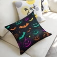 thumbnail image 5 of Halloween pumpkins bats Linen toss pillowcase Decoration pillowcase Gift preferred 20x20" Cushion cover 1 set Sofa pillowcase Sofa bedroom living room car, 5 of 8