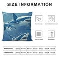 thumbnail image 5 of BANET Blue Sea Square Throw Pillow Covers , Cartoon Sharks Decorative Couch Pillowcase with Hidden Zipper,Print Throws Cushion Cover for Home Farmhouse 24x24in, 5 of 5