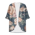 thumbnail image 4 of Aloohaidyvio Cardigan Sweaters for Women,Women's Kimono Beach Cover Up Chiffon Cardigan Floral Tops Loose Capes, 4 of 5