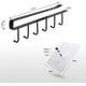 thumbnail image 2 of Soporte para 2 tazas debajo del gabinete, estante para tazas, ganchos para colgar tazas, cinturones de corbata, colgador de toallas, organizador de almacenamiento, estante de secado, sin taladrar (neg JFHHH pequeña, 2 of 4