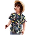 thumbnail image 3 of Huesdet Baby Boy's and Toddler Poplin Short Sleeve Button Up Shirt(Black,6-12 Months), 3 of 7