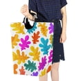 thumbnail image 7 of Oak Leaves with Cute Colors Laundry Basket with Handles Foldable Laundry Hamper Freestanding Washing Bin 50L, 7 of 7