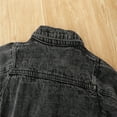 thumbnail image 4 of WOLLED Little Girls Boys Denim Jacket for Kids Baby Solid Colours Jeans Jacket Toddler Cotton Cowboy Outwear for 1-6 Years, 4 of 8