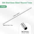 thumbnail image 3 of Tubo de acero inoxidable 304 de 200 mm en paquete de 4, 3 mm de diámetro exterior y 0.2 mm de grosor de pared, tubería de acero inoxidable sin costura [0.12x0.01x7.9IN], 3 of 7