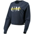 thumbnail image 2 of Women's League Collegiate Wear Navy Michigan Wolverines Classic Corded Timber Crop Pullover Sweatshirt, 2 of 3