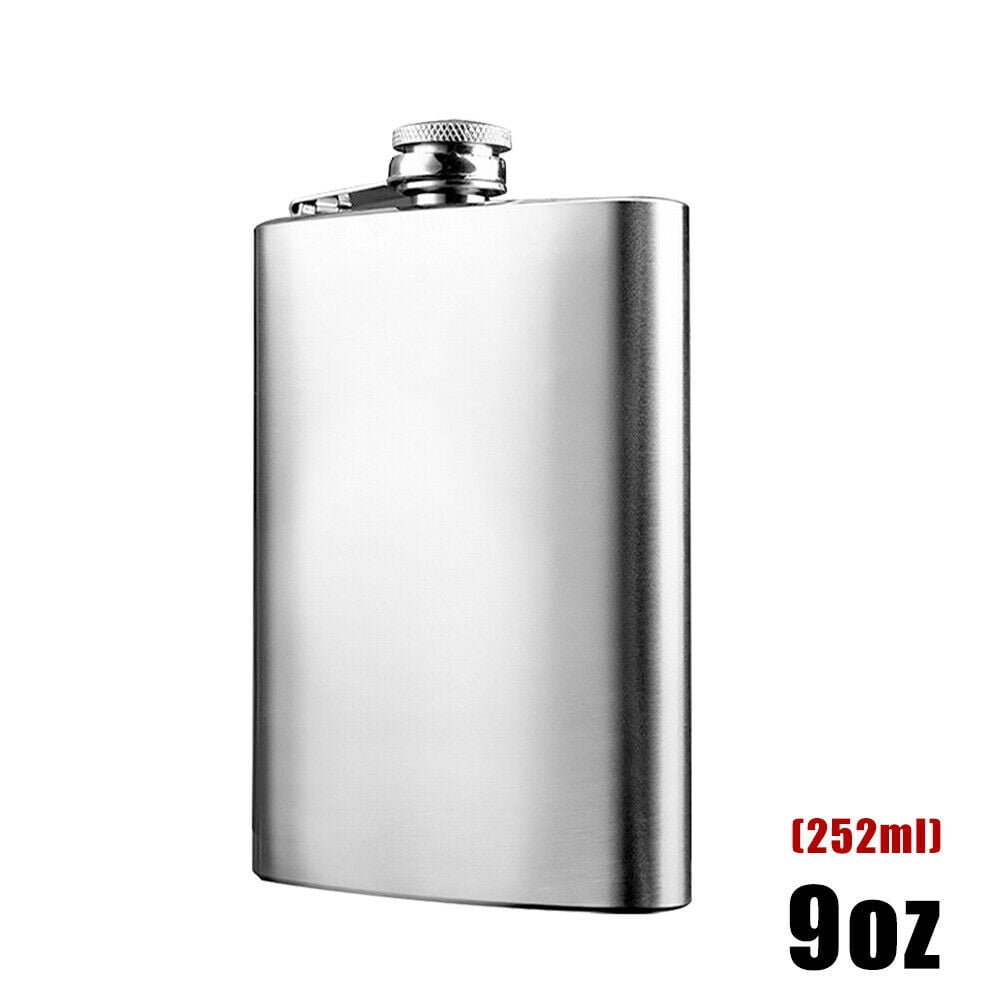 9oz 252ml Outdoor Indoor Liquor Drinkware Stainless Steel Pocket Hip Flask