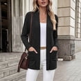 thumbnail image 2 of BUIGTTKLOP Women's Long Sleeve Cardigan Lightweight Casual Open Front Cardigans with Pockets, 2 of 8