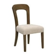 thumbnail image 2 of Set of 2 Dining Chairs with Upholstered Seats for Kitchen Use  (Beige), 2 of 10