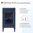 thumbnail image 3 of CQSXDA 18 Inch Bathroom Vanity Set with White Ceramic Sink and Adjustable Shelf, Freestanding in French Style，Blue, 3 of 11