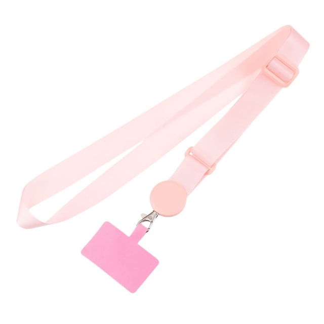 Adjustable Phone Strap Neck Cord Phone Lanyards Patch Cell Holder Phone Hanging Cord light pink