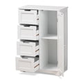 thumbnail image 3 of Bowery Hill White Finished Wood 4-Drawer Bathroom Storage Cabinet, 3 of 10
